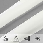 vidaXL Voile d'ombre Gris clair et blanc 3 5 x 2 m