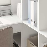 vidaXL Bureau d'angle Blanc 101 5 x 149 5 x 149 5 cm Bois d'ingénierie