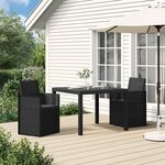 vidaXL Chaises de jardin salle à manger 2 pc Anthracite PP