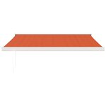 vidaXL Auvent rétractable orange et marron 3x2 5 m tissu et aluminium