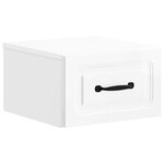 vidaXL Cabinet de chevet mural 2 pc Blanc brillant 34 5 x 33 x 20 cm