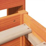 vidaXL Cadre de lit sans matelas cire marron 150x200cm bois pin massif