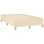 vidaXL Cadre de lit Crème 120 x 200 cm Tissu