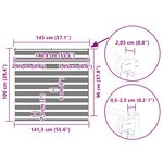 vidaXL Store zèbre gris clair largeur du tissu 140 9 cm polyester