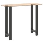 vidaXL Pieds de table de bar Anthracite 2 pièces 40 x (110-111) cm Acier