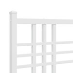 vidaXL Tête de lit de remplacement métal blanc 137 cm