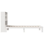 vidaXL Lit bibliothèque sans matelas blanc 90x190cm bois de pin massif