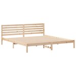 vidaXL Cadre de lit Marron 180 x 220 cm Bois massif en pin