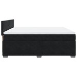 vidaXL Sommier à lattes de lit avec matelas Noir 180x200 cm Velours