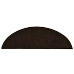 vidaXL Tapis d'escalier autocollants 15Pièces Marron 56x17x3cm Aiguilleté