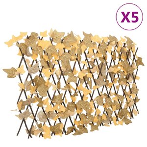 vidaXL Treillis de feuille d'érable artificiel extensible 5 Pièces
