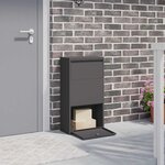 vidaXL Boîte de dépôt de colis avec porte Noir 44 x 22 x 82 cm Acier