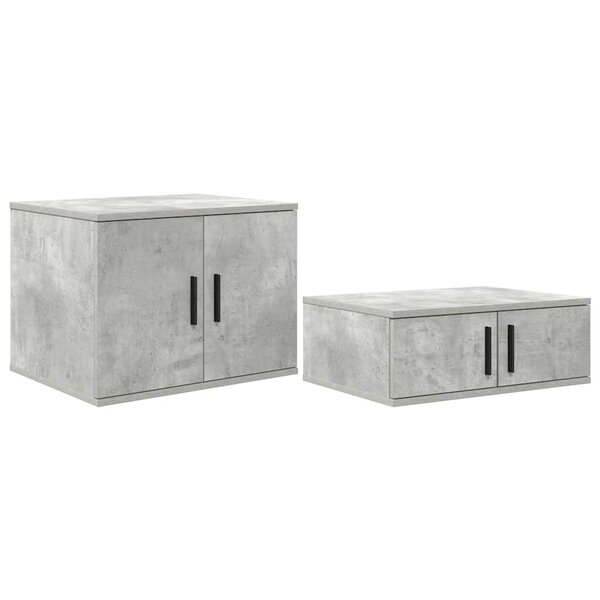 vidaXL Armoire de rangement 2 Pièces Gris béton 103 x 41 x 40 cm