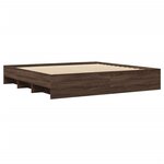 vidaXL Cadre de lit sans matelas chêne marron 200x200 cm