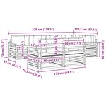 vidaXL Ensemble de canapés d'extérieur 7 pc Naturel et Anthracite