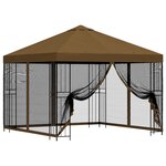 vidaXL Abri de jardin avec parois 3 x 3 m Taupe Polyester et Acier