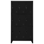 vidaXL Armoire à casiers Noir 90x45x180 cm Acier