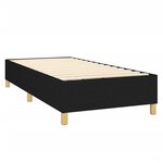 vidaXL Sommier à lattes de lit et matelas et LED Noir 90x190 cm Tissu