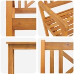 vidaXL Chaises de jardin 2 Pièces 56x56x90 cm Bois massif d'acacia