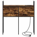 vidaXL Headboard de Rangement avec Station de Charge Chêne fumé 75 cm