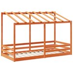 vidaXL Lit pour enfants sans matelas cire marron 100x200 cm pin massif