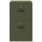 vidaXL Cabinet de Dossier avec tiroir Vert olive 44 x 50 x 106.5 cm