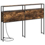 vidaXL Tête de lit de rangement Chêne fumé 135 cm Bois d'ingénierie