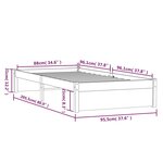 vidaXL Cadre de lit sans matelas bois massif 90x200 cm