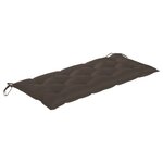 vidaXL Balancelle avec coussin taupe 170 cm Bois de teck solide