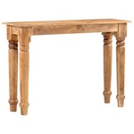 Vidaxl table console 110 x 35 x 77 cm bois de manguier massif