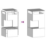 vidaXL Braise Noir 50 x 50 x 100 cm Acier