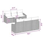 vidaXL Ensemble de canapé de jardin avec coussin 7 Pièces Gris et marine