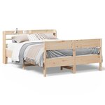 vidaXL Cadre de lit sans matelas 140x200 cm bois massif de pin