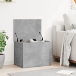 vidaXL Boîte de rangement gris béton 60x42x46 cm bois d'ingénierie