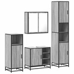 vidaXL Ensemble de meubles de salle de bain 4 Pièces sonoma gris