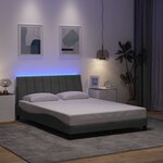 vidaXL Cadre de lit sans matelas Hanko gris clair 120x200 cm tissu
