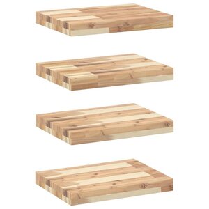 vidaXL Étagères flottantes 4 Pièces 60x30x4 cm acacia massif non traité