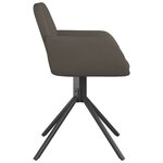 vidaXL Chaises pivotantes à manger lot de 2 Gris foncé Velours
