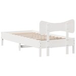 vidaXL Cadre de lit sans matelas blanc 75x190 cm bois de pin massif
