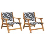 vidaXL Mobilier de jardin 2 Pièces Blanc 67 x 78 x 73cm