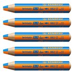 Crayon multi-talents woody 3 in 1 duo - orange-bleu x 5 STABILO