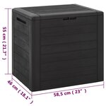 vidaXL Boîte de stockage de jardin Marron 58 5x46x55 cm Polypropylène