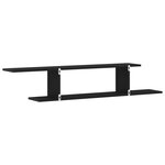 Étagère murale vidaXL pour téléviseur  chêne noir  125 x 18 x 23 cm  en bois d'ingénierie