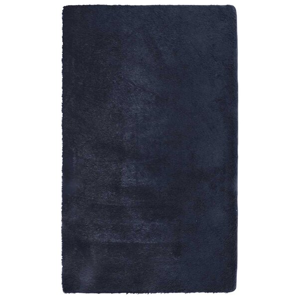 vidaXL Tapis shaggy à poils longs NAVARRA bleu marine 80x150 cm