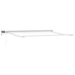 vidaXL Cadre de store manuel avec LEDs Blanc et anthracite 5 × 3 5 m