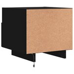 vidaXL Table de chevet avec lumières LED noir 40x39x37 cm