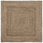 vidaXL Tapis Naturel et noir 120 x 120 cm Jute