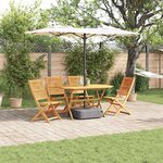 vidaXL Ensemble de salle à manger pour jardin 5 Pièces Marron