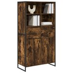 vidaXL Buffet 2 Pièces Chêne Fumé 81 x 36 x 150.5 cm Bois d'ingénierie