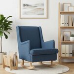 vidaXL Chaise à bascule Bleu 62 x 80 x 85 cm tissu